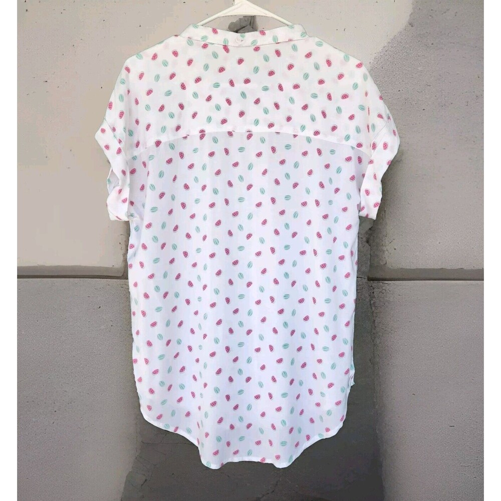 Alexander Jordan White Watermelon Print Novelty Top Size Small - Picture 2 of 5